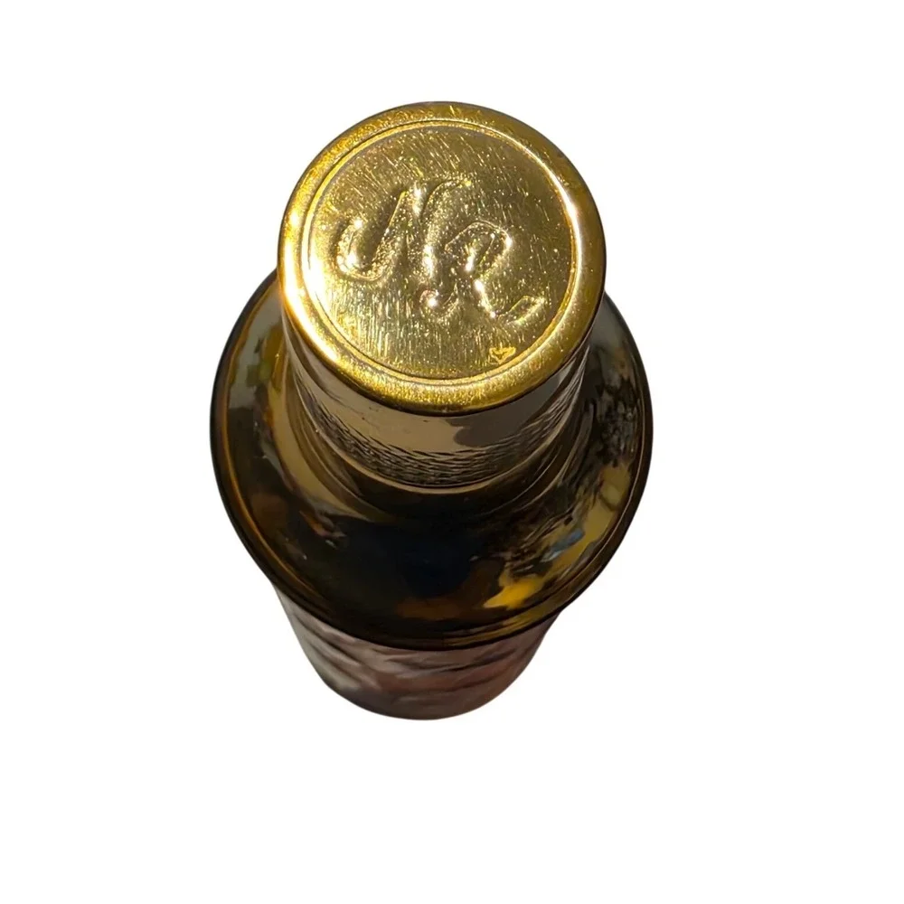 Vintage‎ Nettie Rosenstein Odalisque Bath Oil Amber Glass Bottle Gold Cap 1.6oz